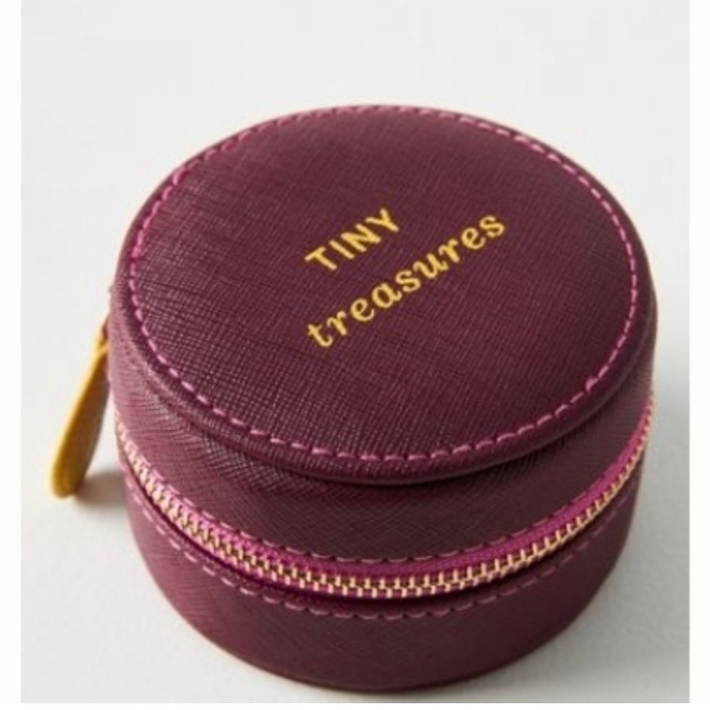 Anthropologie Ondine Catchall Pouch- Raspberry - Picture 2 of 6